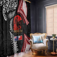 Tonga and New Zealand ANZAC Day Window Curtain Gallipoli Lest We Forget Ngatu Art Tribal and Maori Tattoo with Fern LT03 - Polynesian Pride