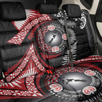Tonga and New Zealand Together Back Car Seat Cover Ngatu Art Tribal Maori Tattoo and Silver Fern LT03 - Polynesian Pride