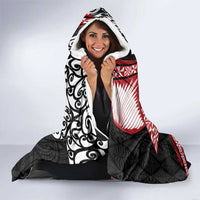 Tonga and New Zealand Together Hooded Blanket Ngatu Art Tribal Maori Tattoo and Silver Fern LT03 - Polynesian Pride