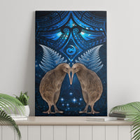 New Zealand Maori Matariki Canvas Wall Art Hongi Kiwi Bird and Silver Fern LT03
