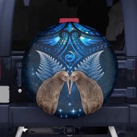 New Zealand Maori Matariki Spare Tire Cover Hongi Kiwi Bird and Silver Fern LT03 - Polynesian Pride