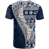 Hawaii Plumeria Tribal Vintage T Shirt Special Blue LT03 - Polynesian Pride