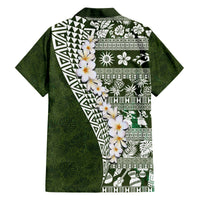 Hawaii Plumeria Tribal Vintage Hawaiian Shirt Special Green
