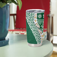 Hawaii Plumeria Tribal Vintage Tumbler Cup Special Green