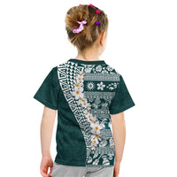 Hawaii Plumeria Tribal Vintage Kid T Shirt Special Turquoise