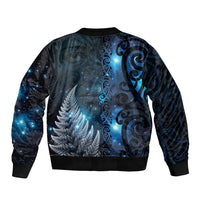 New Zealand Matariki Bomber Jacket The Tribal Maori Face and Silver Fern