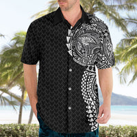 Hawaiian Traditional Tattoos Hawaiian Shirt Kakau Tribal Tropical Plant Motif Black Color LT03 - Polynesian Pride