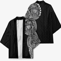 Hawaiian Traditional Tattoos Kimono Kakau Tribal Tropical Plant Motif Black Color LT03 - Polynesian Pride