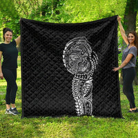 Hawaiian Traditional Tattoos Quilt Kakau Tribal Tropical Plant Motif Black Color