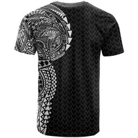 Hawaiian Traditional Tattoos T Shirt Kakau Tribal Tropical Plant Motif Black Color LT03 - Polynesian Pride