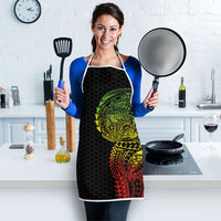 Hawaiian Traditional Tattoos Apron Kakau Tribal Tropical Plant Motif Kanaka Maoli Flag Color Inspired LT03 - Polynesian Pride