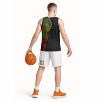 Hawaiian Traditional Tattoos Basketball Jersey Kakau Tribal Tropical Plant Motif Kanaka Maoli Flag Color Inspired LT03 - Polynesian Pride