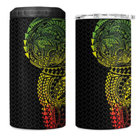 Hawaiian Traditional Tattoos 4 in 1 Can Cooler Tumbler Kakau Tribal Tropical Plant Motif Kanaka Maoli Flag Color Inspired LT03 One Size: 16 oz Multicolor - Polynesian Pride