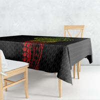 Hawaiian Traditional Tattoos Tablecloth Kakau Tribal Tropical Plant Motif Kanaka Maoli Flag Color Inspired LT03 - Polynesian Pride