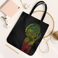 Hawaiian Traditional Tattoos Tote Bag Kakau Tribal Tropical Plant Motif Kanaka Maoli Flag Color Inspired LT03 Black Strap One Size Multicolor - Polynesian Pride