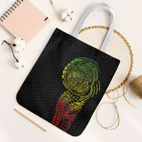 Hawaiian Traditional Tattoos Tote Bag Kakau Tribal Tropical Plant Motif Kanaka Maoli Flag Color Inspired LT03 White Strap One Size Multicolor - Polynesian Pride