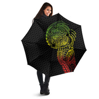 Hawaiian Traditional Tattoos Umbrella Kakau Tribal Tropical Plant Motif Kanaka Maoli Flag Color Inspired LT03 - Polynesian Pride