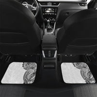 Hawaiian Traditional Tattoos Car Mats Kakau Tribal Tropical Plant Motif White Color