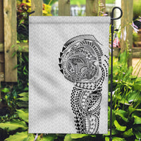 Hawaiian Traditional Tattoos Garden Flag Kakau Tribal Tropical Plant Motif White Color