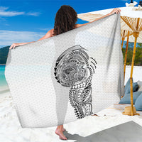 Hawaiian Traditional Tattoos Sarong Kakau Tribal Tropical Plant Motif White Color