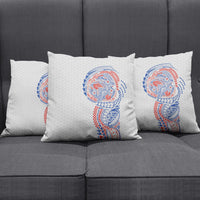Hawaiian Traditional Tattoos Pillow Cover Kakau Tribal Tropical Plant Motif Hawaii Flag Color Inspired LT03 - Polynesian Pride