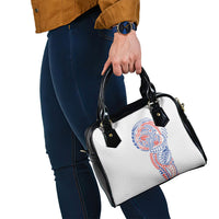 Hawaiian Traditional Tattoos Shoulder Handbag Kakau Tribal Tropical Plant Motif Hawaii Flag Color Inspired LT03 - Polynesian Pride