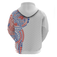 Hawaiian Traditional Tattoos Zip Hoodie Kakau Tribal Tropical Plant Motif Hawaii Flag Color Inspired LT03 - Polynesian Pride