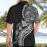 Hawaiian Kakau Tribal Sea Animals Tattoos Hawaiian Shirt Black Color