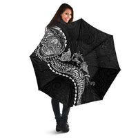 Hawaiian Kakau Tribal Sea Animals Tattoos Umbrella Black Color
