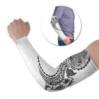 Hawaiian Kakau Tribal Sea Animals Tattoos Arm Sleeves White Color