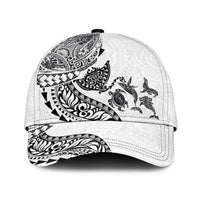 Hawaiian Kakau Tribal Sea Animals Tattoos Classic Cap White Color