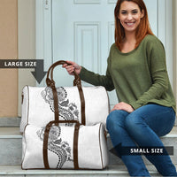 Hawaiian Kakau Tribal Sea Animals Tattoos Travel Bag White Color