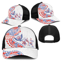 Hawaiian Kakau Tribal Sea Animals Tattoos Baseball Net Cap Hawaii Flag Color Inspired