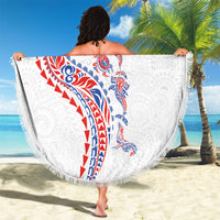 Hawaiian Kakau Tribal Sea Animals Tattoos Beach Blanket Hawaii Flag Color Inspired