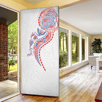 Hawaiian Kakau Tribal Sea Animals Tattoos Door Cover Hawaii Flag Color Inspired