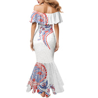 Hawaiian Kakau Tribal Sea Animals Tattoos Family Matching Mermaid Dress and Hawaiian Shirt Hawaii Flag Color Inspired LT03 - Polynesian Pride