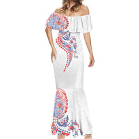 Hawaiian Kakau Tribal Sea Animals Tattoos Mermaid Dress Hawaii Flag Color Inspired LT03 - Polynesian Pride