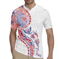 Hawaiian Kakau Tribal Sea Animals Tattoos Rugby Jersey Hawaii Flag Color Inspired
