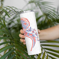 Hawaiian Kakau Tribal Sea Animals Tattoos Skinny Tumbler Hawaii Flag Color Inspired LT03 - Polynesian Pride