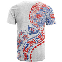 Hawaiian Kakau Tribal Sea Animals Tattoos T Shirt Hawaii Flag Color Inspired