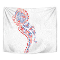 Hawaiian Kakau Tribal Sea Animals Tattoos Tapestry Hawaii Flag Color Inspired