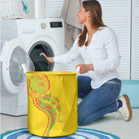 Hawaiian Kakau Tribal Sea Animals Tattoos Laundry Basket Kanaka Maoli Flag Color Inspired