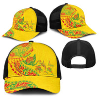 Hawaiian Kakau Tribal Sea Animals Tattoos Baseball Net Cap Kanaka Maoli Flag Color Inspired