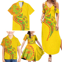 Hawaiian Kakau Tribal Sea Animals Tattoos Family Matching Summer Maxi Dress and Hawaiian Shirt Kanaka Maoli Flag Color Inspired LT03 - Polynesian Pride