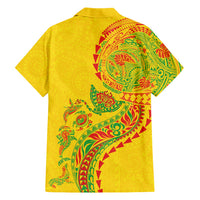 Hawaiian Kakau Tribal Sea Animals Tattoos Family Matching Tank Maxi Dress and Hawaiian Shirt Kanaka Maoli Flag Color Inspired LT03 - Polynesian Pride