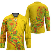 Hawaiian Kakau Tribal Sea Animals Tattoos Hockey Jersey Kanaka Maoli Flag Color Inspired LT03 - Polynesian Pride