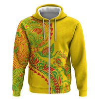 Hawaiian Kakau Tribal Sea Animals Tattoos Hoodie Kanaka Maoli Flag Color Inspired LT03 Zip Hoodie Multicolor - Polynesian Pride