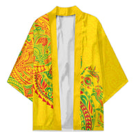 Hawaiian Kakau Tribal Sea Animals Tattoos Kimono Kanaka Maoli Flag Color Inspired LT03 Unisex Multicolor - Polynesian Pride