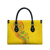 Hawaiian Kakau Tribal Sea Animals Tattoos Leather Bag Kanaka Maoli Flag Color Inspired LT03 - Polynesian Pride