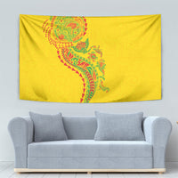 Hawaiian Kakau Tribal Sea Animals Tattoos Tapestry Kanaka Maoli Flag Color Inspired LT03 - Polynesian Pride
